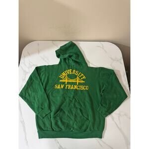 University of San Francisco USF Hoodie Green Yellow Gold Men's Medium